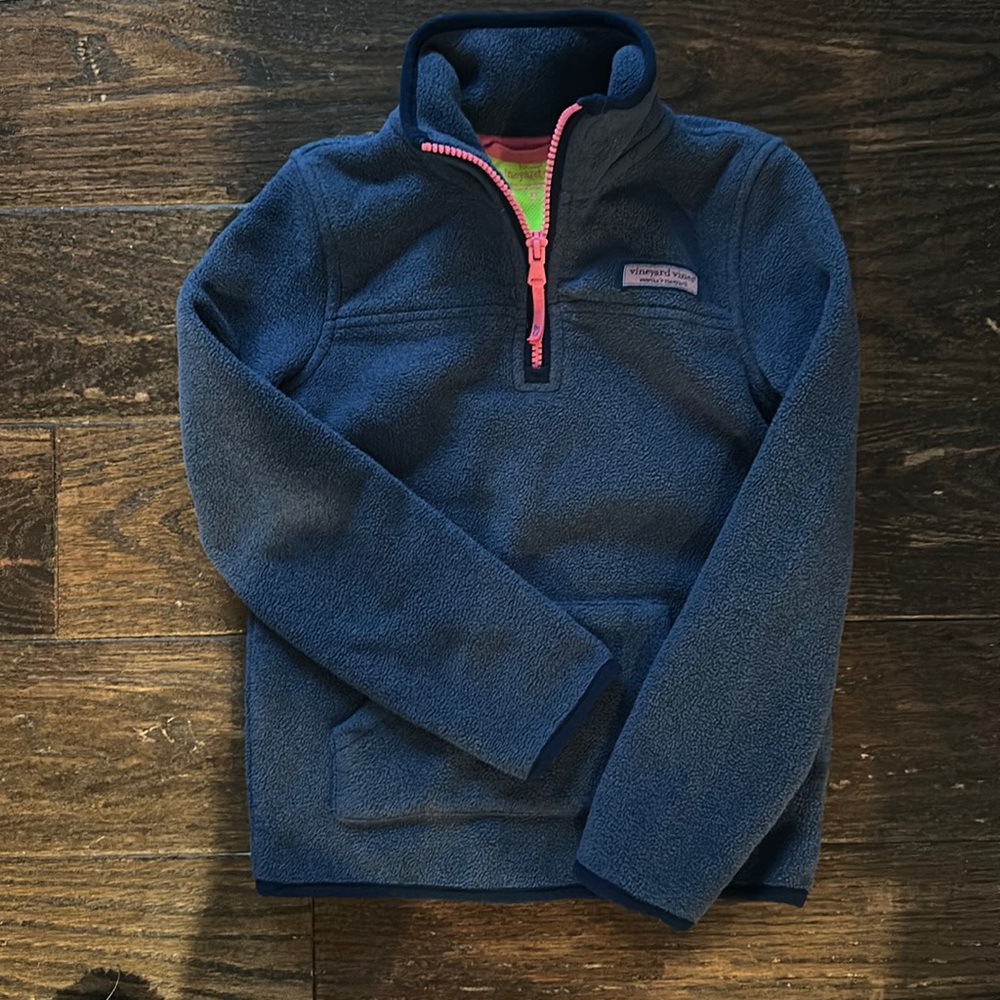 Vineyard vines, navy kids xs (5-6) pullover fleece